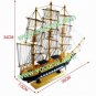 Wooden Decorative Sailing Sail Boat Ship Model Craft Gift Dark Blue 40CM