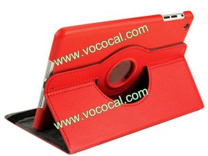 360 Rotating PU Leather Flip Stand Case Cover Skin for iPad Mini Red