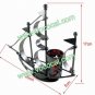 Metal Craft Gift Sailboat Boat Ship Pen Brush Holder Container Pot