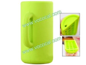 Green 3D Mug Cartoon Silicone Stand Case Cover Skin for iPhone 4 4G 4S