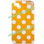 Polka Dots Orange Soft TPU Gel Case Cover Skin for iPhone 4 4G 4S