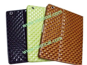 Diamond Pattern Leather Stand Case Cover for Apple iPad 3(The New iPad)