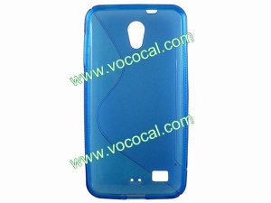 Blue S Style TPU Gel Case Cover Skin for Huawei S8600 Spark