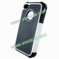 White Honeycomb Plastic Silicone Combo Case Cover for iPhone 4 4G 4S