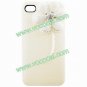 Ivory 3D Flower Pearl Bling Diamond Case Cover for iPhone 4 4G 4S