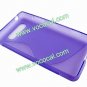 S Line TPU Protective Case Cover Skin for Nokia Lumia 820 Purple
