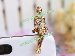 Ballet Girl 3.5mm Dustproof Plug Earphone Stopper for iPhone 5 iPad iPod Touch