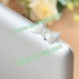 Bow 3.5mm Dustproof Plug Earphone Cover Stopper for iPhone 5 4 iPad Mini Silver