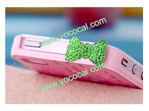 Bow 3.5mm Dustproof Plug Earphone Cover Stopper for iPhone 5 4 iPad iPod Touch