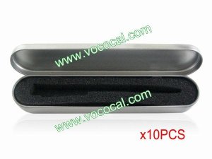 10 x Top Grade Gift Tin Box Stylus Ballpoint Pen Packaging Box Silver