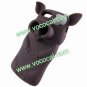 Cute 3D Silicone Pirate Pig Animal Earphone Holder Case for iPhone 5 Coffee