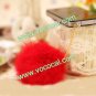 Rabbit Fur Ball 3.5mm Earphone Jack Dustproof Plug Cap for iPhone 5 iPad Mini