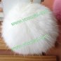 Rabbit Fur Ball 3.5mm Earphone Jack Dust Plug Ear Cap for iPhone 5 Touch White