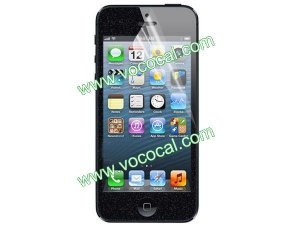 Front and Back Silver Diamond Anti-Scratch Screen Protector Film for iPhone 5