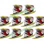 10x Skiing Santa Claus Christmas LED Flashing Badge Breastpin Brooch Pin