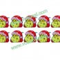 10x Santa Claus Christmas LED Flashing Badge Breastpin Brooch Pin Yellow Beard