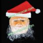Christmas Santa Claus Mask Face With Hat Cap