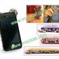 Cute 3D Plush Tail Leopard TPU Case Cover Skin for iPhone 4 4S Purple