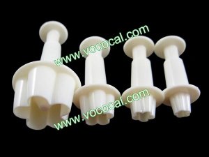 4 x Flower Blossom Cake Sugar Paste Fondant Cutter Plunger Sugarcraft Decorating