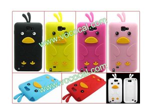 Cute 3D Cartoon Chicken Silicone Case Cover Skin for Samsung Galaxy Note 2 N7100