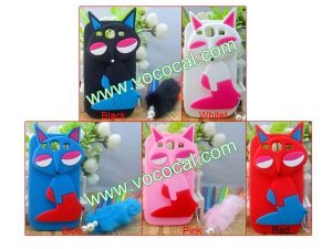 3D Cute Cartoon Fox Silicone Case Cover for Samsung Galaxy S3 i9300 with Tail