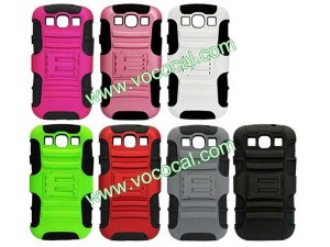 Dual Layer Combo PC Silicone Stand Case Cover Skin for Samsung Galaxy S3 i9300
