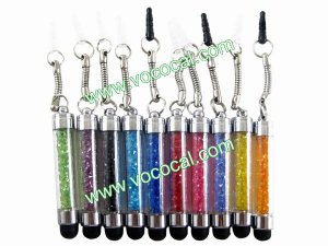 Universal Crystal Anti-Dust Touch Screen Stylus Pen for iPhone 5 4S iPad Mini 4