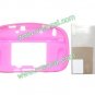 Soft Silicone Protective Case Cover for Nintendo Wii U Pink + Screen Protector