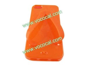 Cute Slipper TPU Protective Case Cover Skin for iPhone 5 Orange