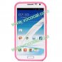 Colored Silicone + PC Bumper Case Cover for Samsung Galaxy Note 2 N7100 Pink