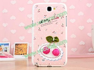 3D Cute Protective Hard Case Cover for Samsung Galaxy Note 2 N7100 Cherry
