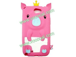 Cute Fancy 3D Silicone Protective Pig Case Cover for Samsung Galaxy Note 2 N7100