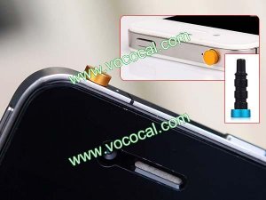 3.5mm Dustproof Plug Earphone Cap for iPhone 5 iPad Lumia 920 Surface Orange