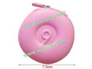 Portable Storage Case Bag for Earphone Headphone Headset Data Cable Pink