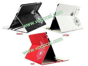 PU Leather Dandelion Book Stand Case Smart Cover for iPad 2 The New iPad 3