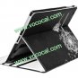 PU Leather Dandelion Book Stand Case Smart Cover for iPad 2 The New iPad 3 Black