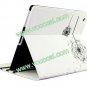 PU Leather Dandelion Book Stand Case Smart Cover for iPad 2 The New iPad 3 White