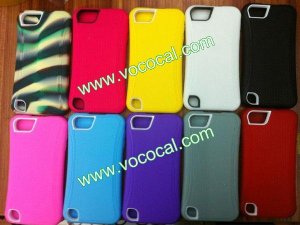 2 in 1 PC Silicone Protective Case Cover Skin for iPod Touch 5