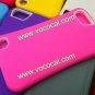 2 in 1 PC Silicone Protective Case Cover Skin for iPod Touch 5 Rose White