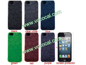 Water Cube PC Hard Protective Case Cover Skin for iPhone 5 + Screen Protector