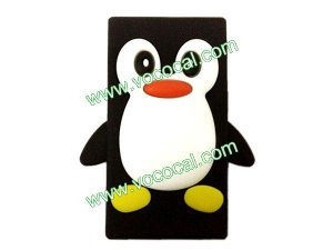 Cute 3D Penguin Cartoon Silicone Case Cover Skin for iPod Nano 7 Black
