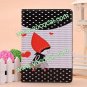Cute Cartoon Girl PU Leather Stand Case Cover Skin for iPad Mini Black