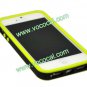New Dual Color Flexible TPU Protective Case Cover Skin for iPhone 5 Yellow