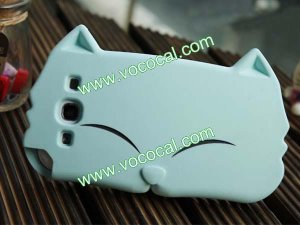 New Cute Cartoon Cat Silicone Protective Case Cover for Samsung Galaxy S3 i9300