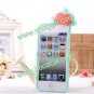Cute Animal 3D Monkey Silicone TPU Case Cover Skin for iPhone 5 Green