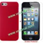 Ultra Thin Clear Matte Protective Case Cover for iPhone 5 Red + Screen Protector