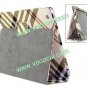 New PU Leather Lattice Flip Book Stand Case Cover Skin for iPad Mini Khaki Skew