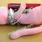 3D Cute Cartoon Plush Smile Cat Doll Case Cover Skin for iPhone 4 4S Pink