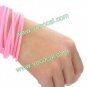 10 X Glow In The Dark Soft Silicone Bracelet Wristband Pink