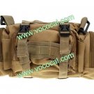 Multifunction Military Nylon Outdoor Camera Shoulder Bag Khaki